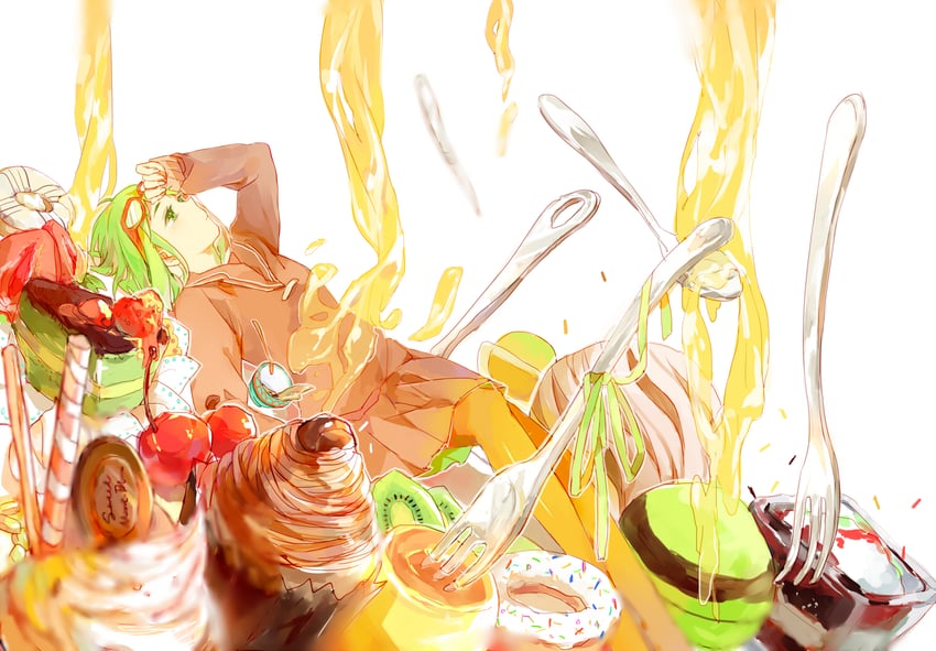 gumi (vocaloid and 1 more) drawn by shell_(wwwtrista)