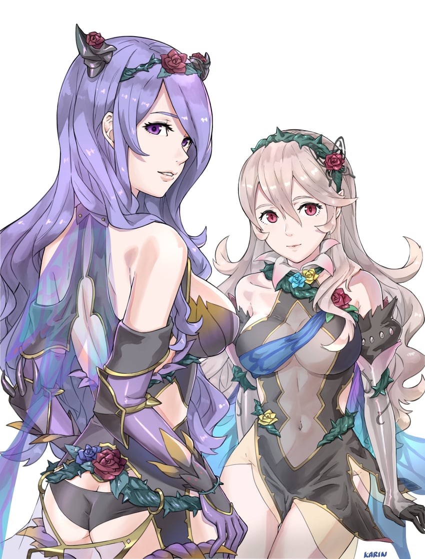 female corrin and camilla (fire emblem and 2 more) drawn by karrincorrin