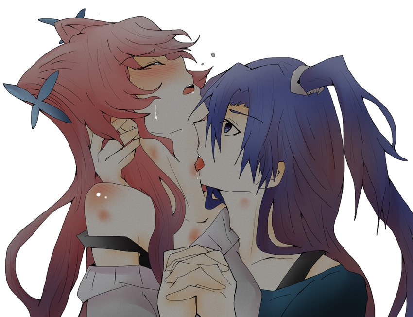 kazanari tsubasa and maria cadenzavna eve (senki zesshou symphogear) drawn by kaede_(soul-red-7)