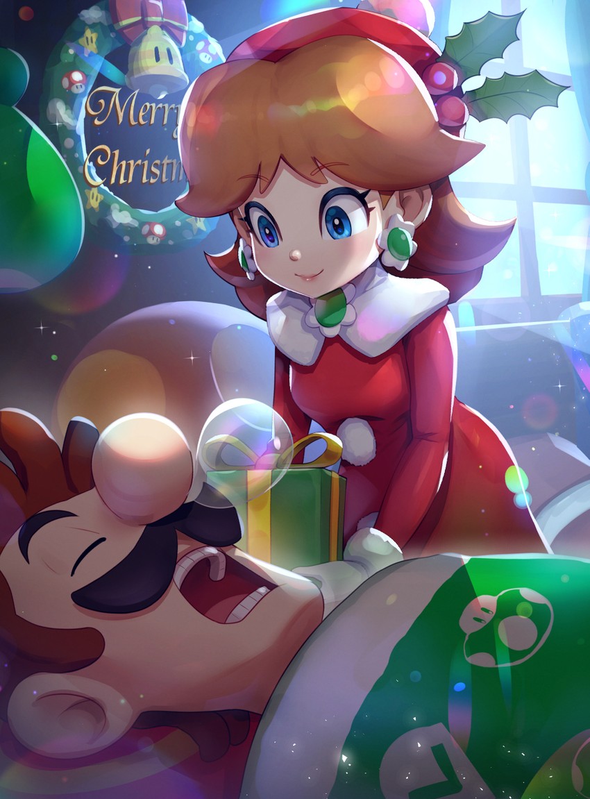luigi and princess daisy (mario and 2 more) drawn by gonzarez