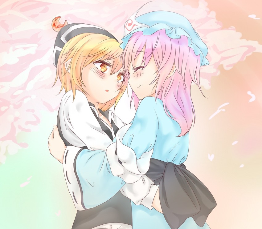 saigyouji yuyuko and lunasa prismriver (touhou) drawn by hiragana_nimoji