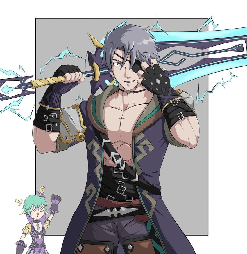 pandoria and zeke von genbu (xenoblade chronicles and 1 more) drawn by ememtrp