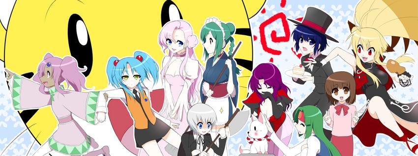 hoshino ruri, euphemia li britannia, meredy, xiaomu, hansel, and 8 more (mega man and 13 more) drawn by mattari_yufi