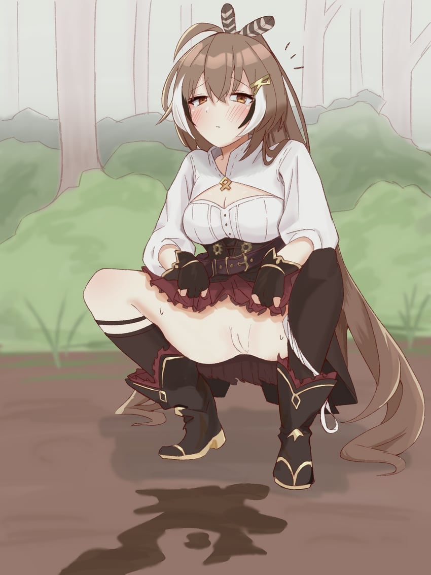 nanashi mumei (hololive and 1 more) drawn by alhambara