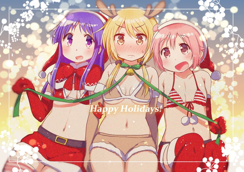 ichii yui, hinata yukari, and nonohara yuzuko (yuyushiki) drawn by tatsunokosso
