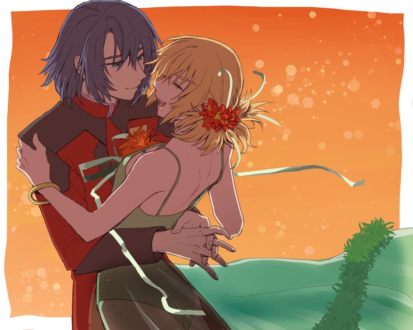 cagalli yula athha and athrun zala (gundam and 1 more) drawn by kimi88407604