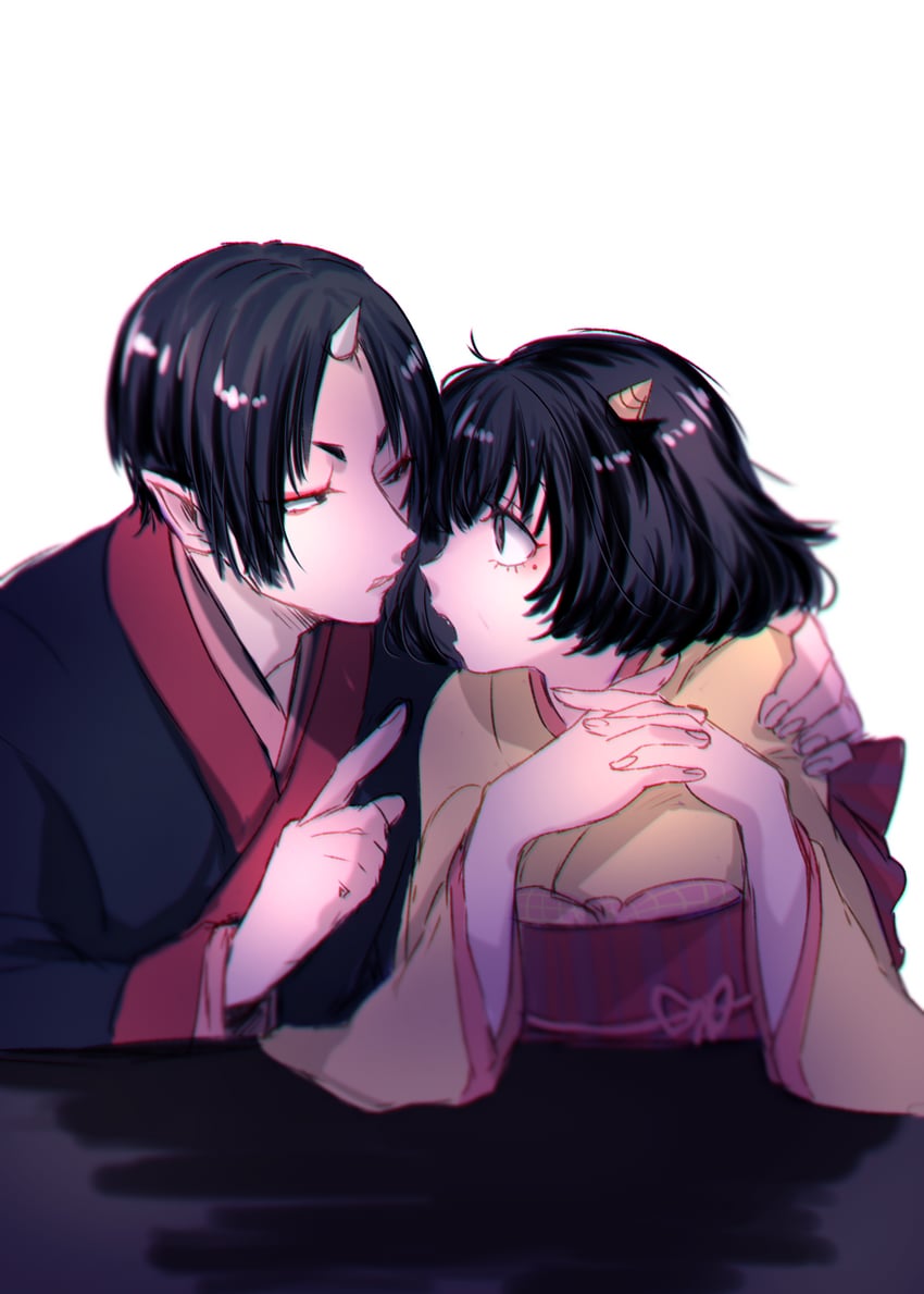 hoozuki and peach maki (hoozuki no reitetsu) drawn by hoicyo