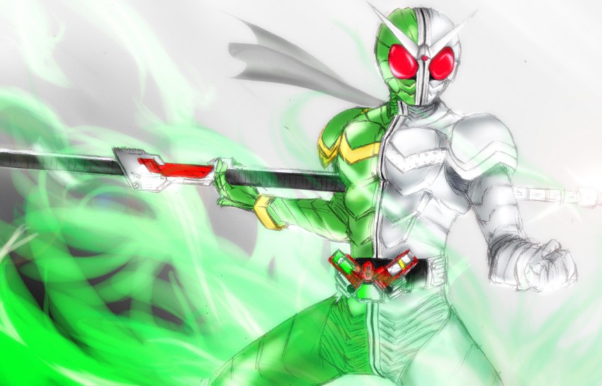 kamen rider double (kamen rider and 1 more) drawn by michimoyo