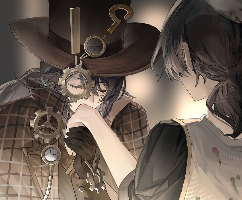 yi sang and hong lu (project moon and 1 more) drawn by bochishiraita