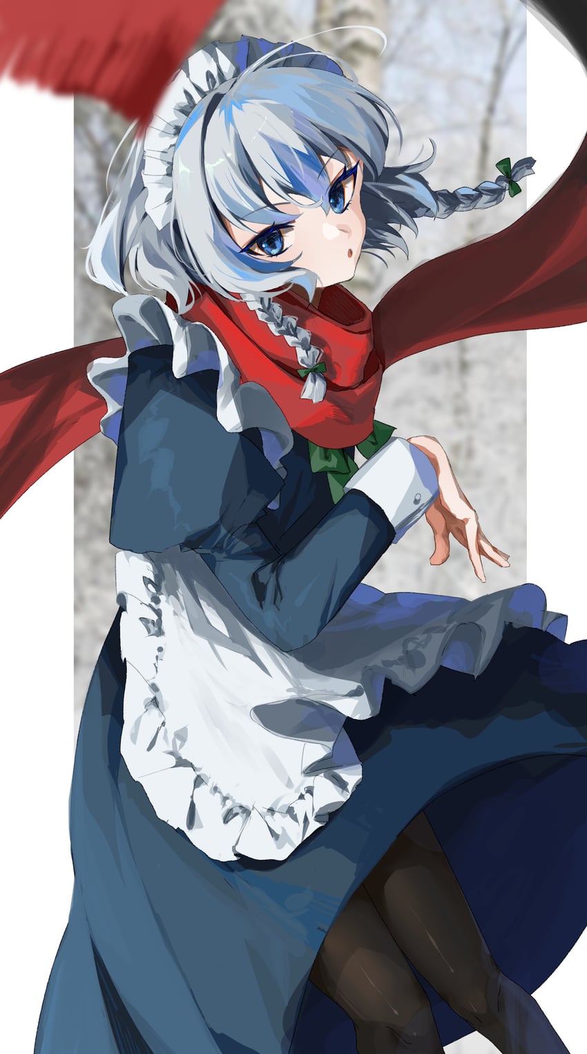 izayoi sakuya (touhou and 1 more) drawn by maguri_rei