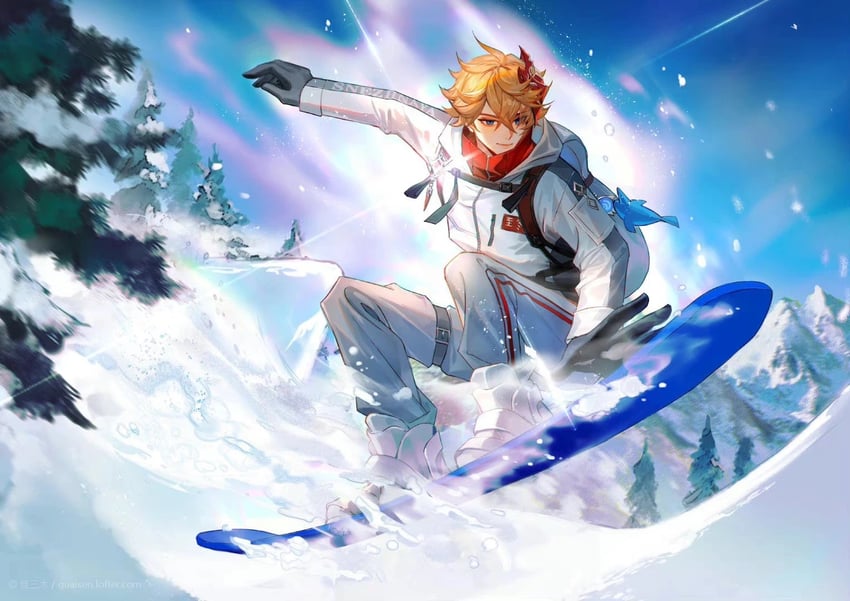 tartaglia (genshin impact) drawn by guaisanmu