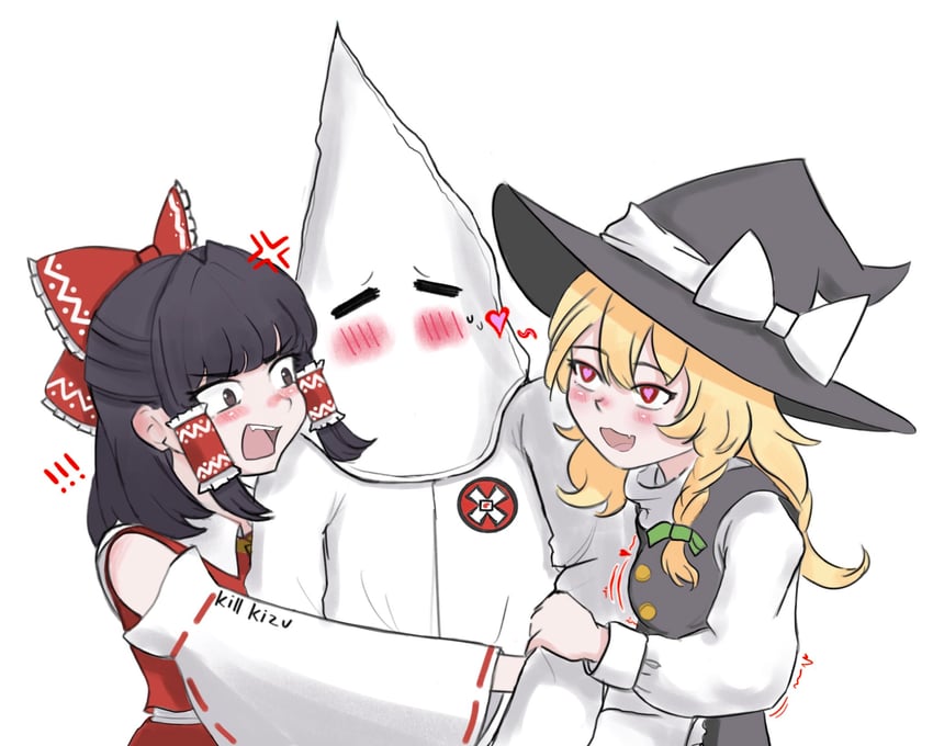 hakurei reimu and kirisame marisa (touhou) drawn by kill_kizu