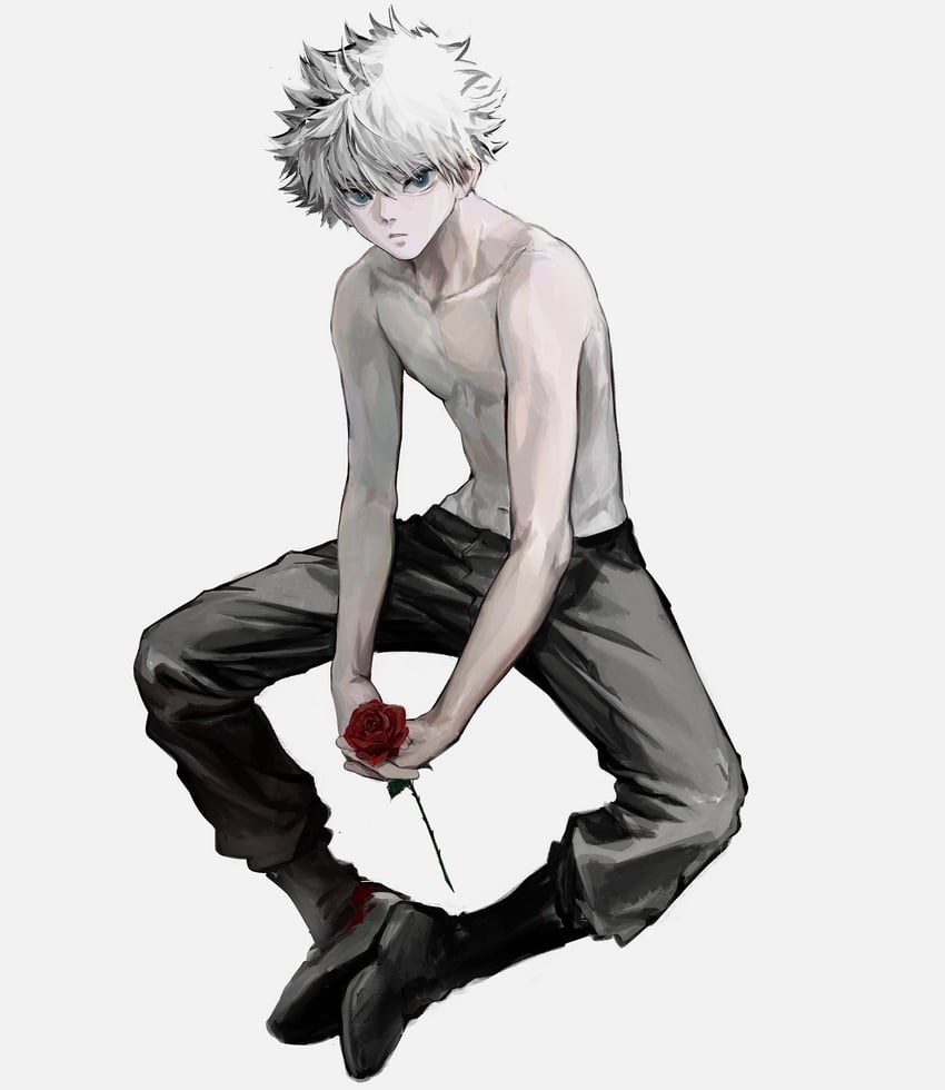 killua zoldyck (hunter x hunter) drawn by k.g_(matsumoto_zo)