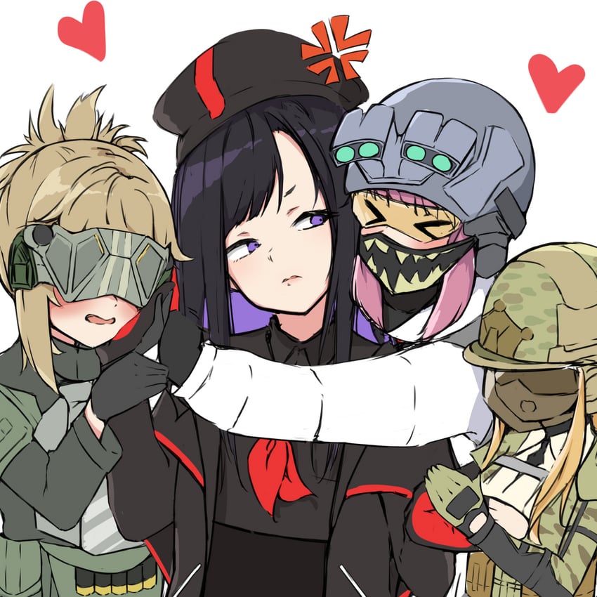 eunhwa, mass-produced nikke, product 23, soldier eg, and soldier fa (goddess of victory: nikke) drawn by urau