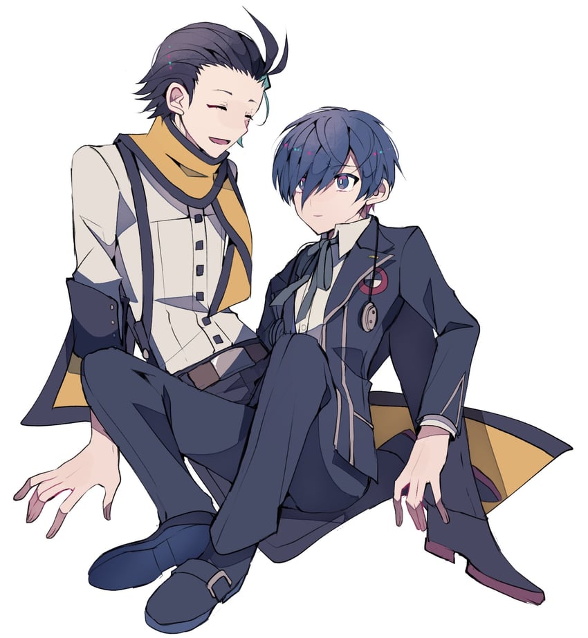 yuuki makoto and mochizuki ryouji (persona and 1 more) drawn by teketeke_(tasutekete)