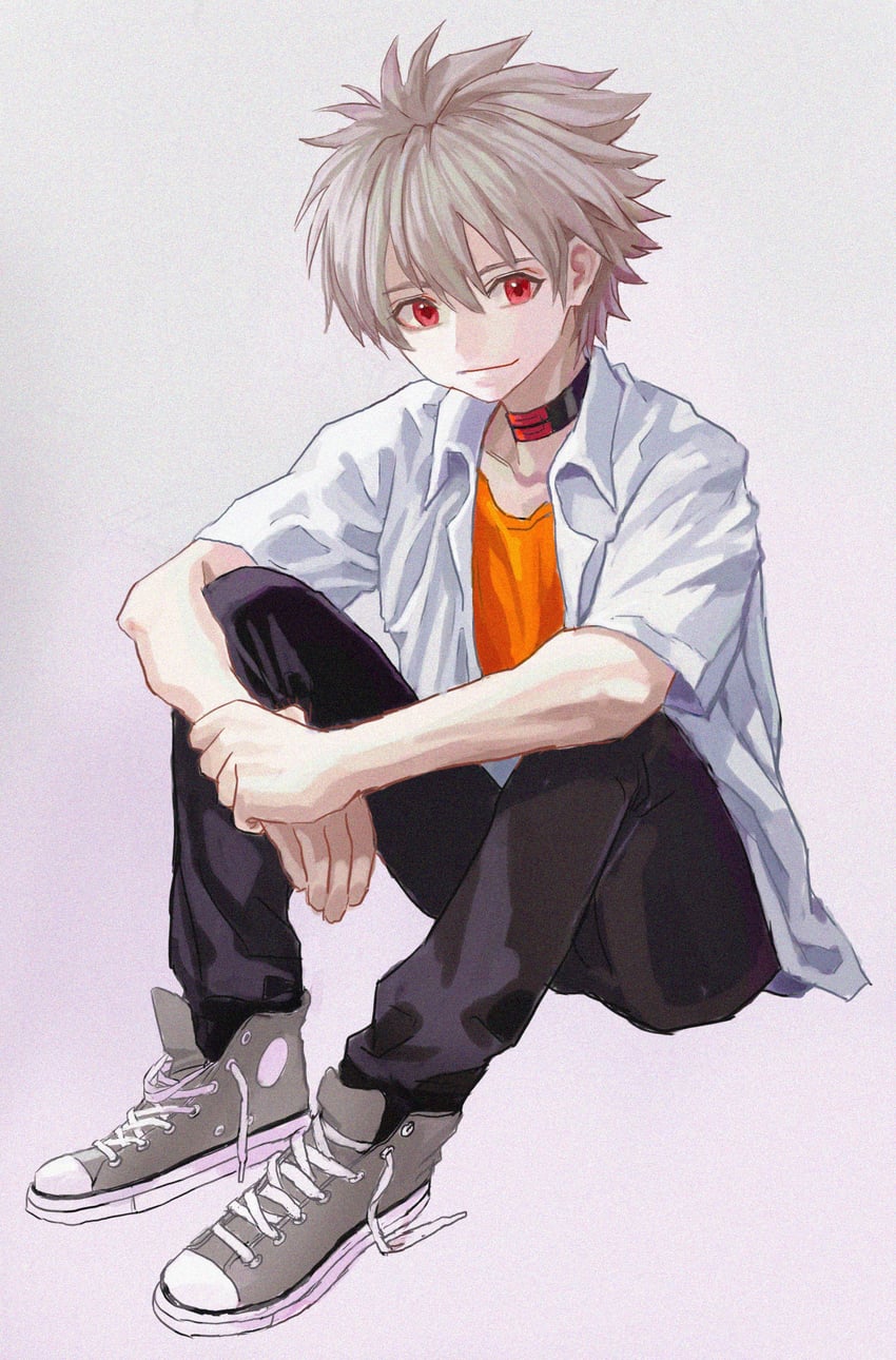 nagisa kaworu (neon genesis evangelion) drawn by shiren_(ourboy83)