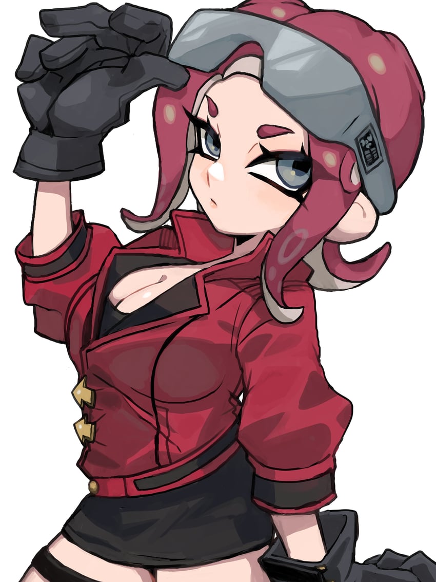 octoling player character and octoling girl (splatoon) drawn by ikachan_pochan