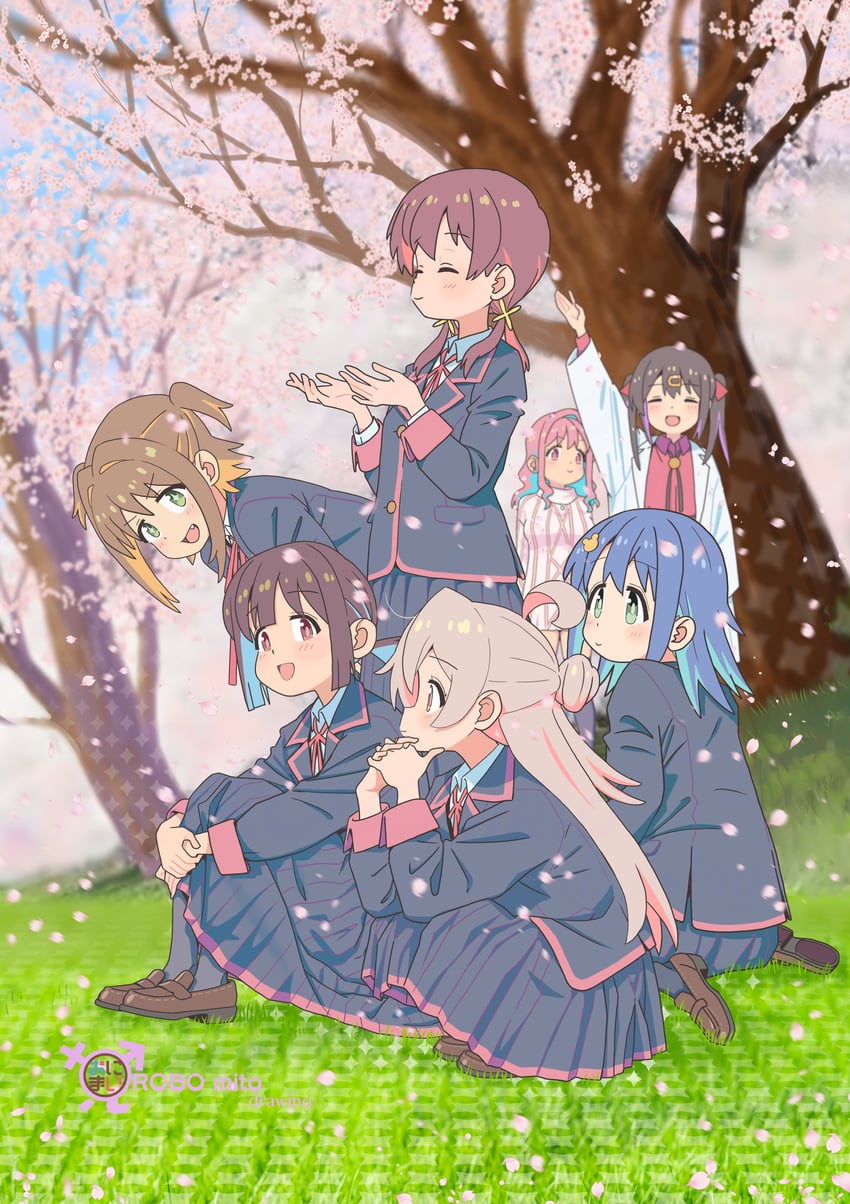 oyama mahiro, oyama mihari, hozuki momiji, oka asahi, hozuki kaede, and 2 more (onii-chan wa oshimai!) drawn by robomito