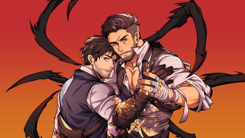 david king and jake park (dead by daylight) drawn by holmy_(holmesdmode)