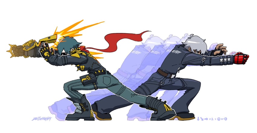 lighter and k' (zenless zone zero and 1 more) drawn by detwang
