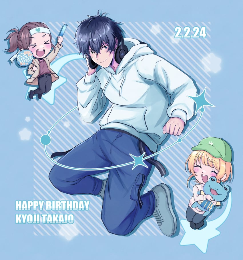 pierre bichelberger, watanabe minori, takajo kyoji, and kaerre (idolmaster and 1 more) drawn by swan_lake_(izzy)