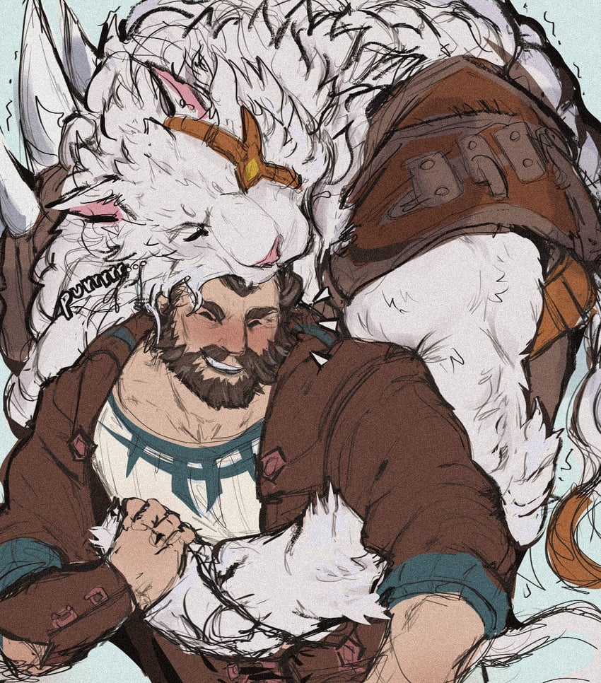 vander and rengar (league of legends and 1 more) drawn by fiora_(na1su)