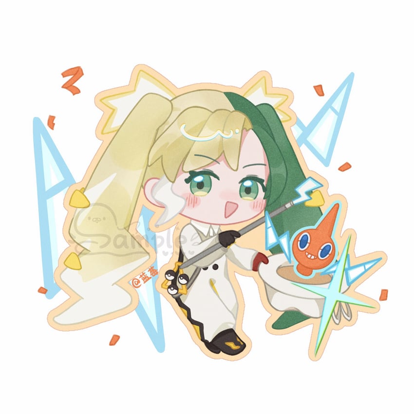 hatsune miku, rotom, and electric miku (pokemon and 2 more) drawn by lanmeier