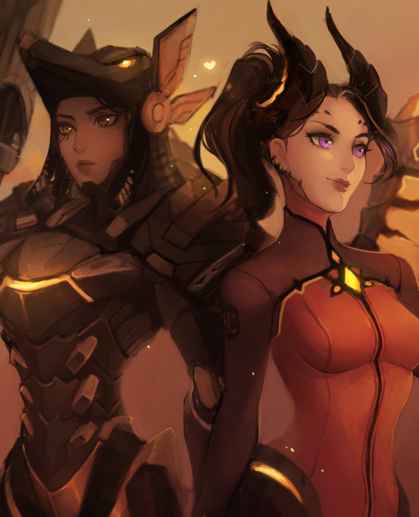 mercy, pharah, and devil mercy (overwatch and 1 more) drawn by matilda_fiship