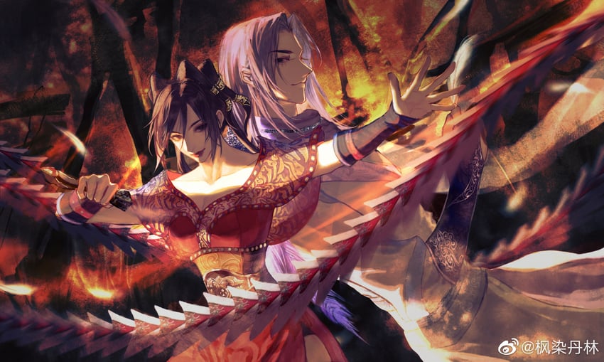 chi lian and baifeng (qinshi mingyue) drawn by ba_shiba_ye_xin