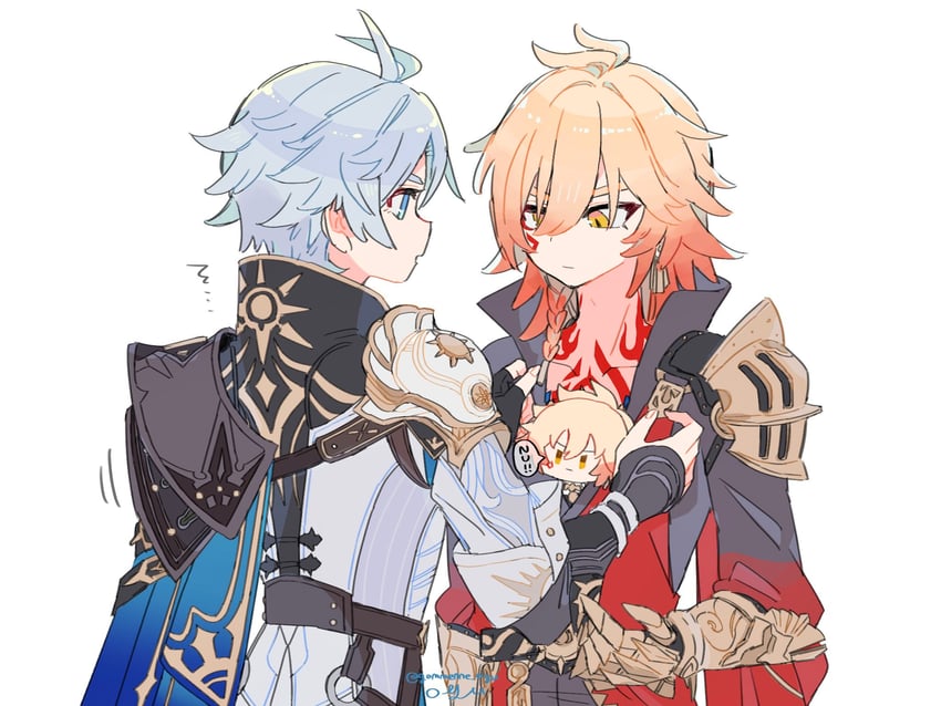 phainon and mydei (honkai and 1 more) drawn by gomenne_oyu