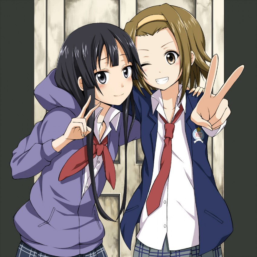 akiyama mio and tainaka ritsu (k-on!) drawn by maazyu