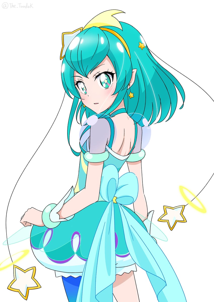 hagoromo lala and cure milky (precure and 1 more) drawn by danoso_(the_tanbok)