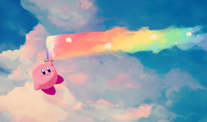 kirby, ufo, and jobski (kirby and 2 more) drawn by suyasuyabi