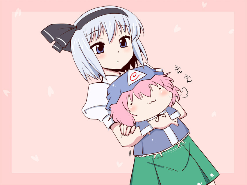 konpaku youmu and saigyouji yuyuko (touhou) drawn by sako_(bosscoffee)
