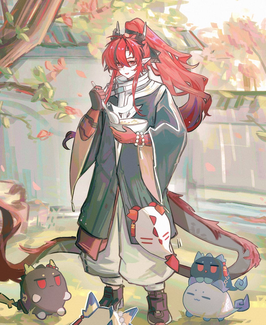 shu, dusk, nian, ling, chongyue, and 1 more (arknights) drawn by shang_ge_promax