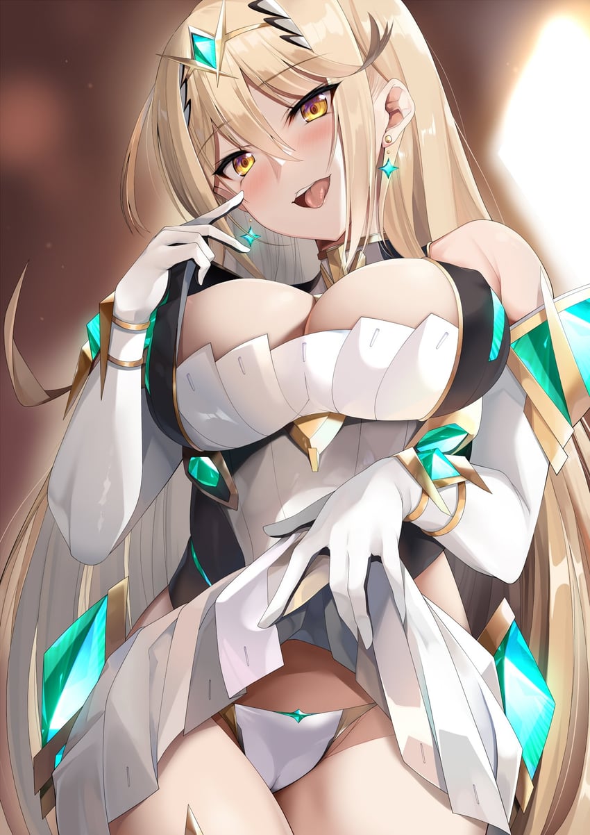 mythra (xenoblade chronicles and 1 more) drawn by daive