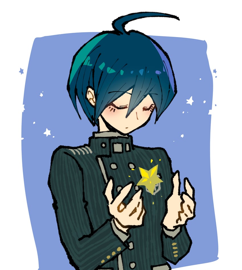saihara shuichi (danganronpa and 1 more) drawn by youko-shima