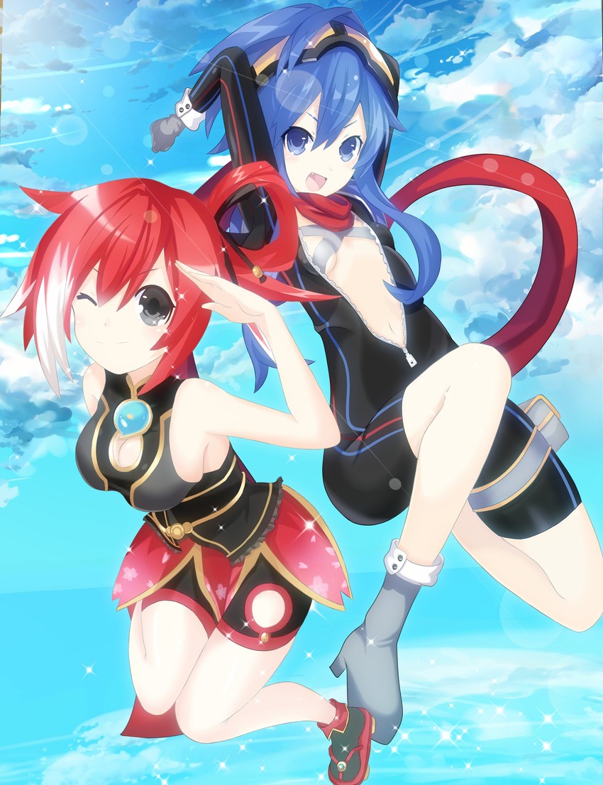 nippon ichi and red (neptune and 1 more) drawn by ramu-on@_shinon
