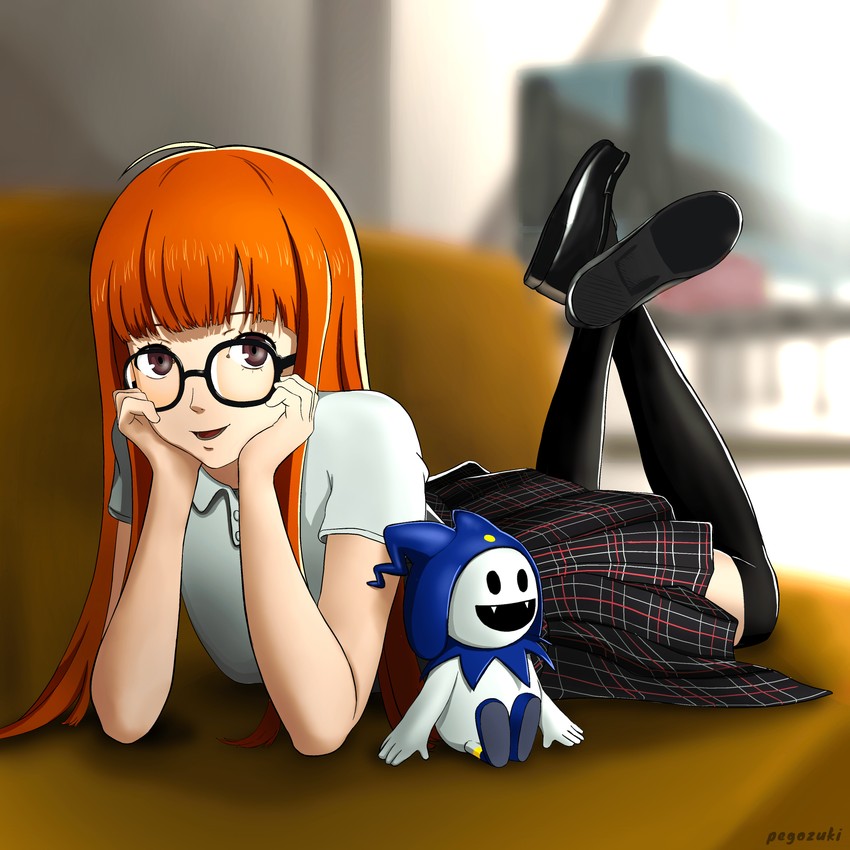 sakura futaba and jack frost (persona and 1 more) drawn by pegozuki