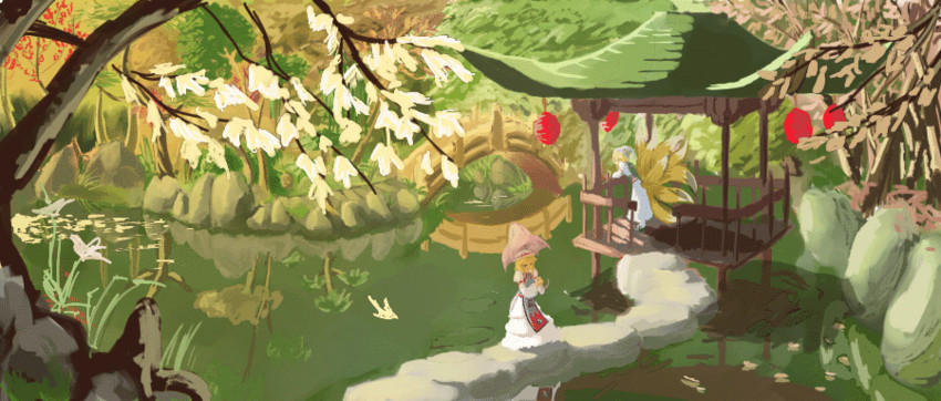 yakumo yukari and yakumo ran (touhou) drawn by tea_sly