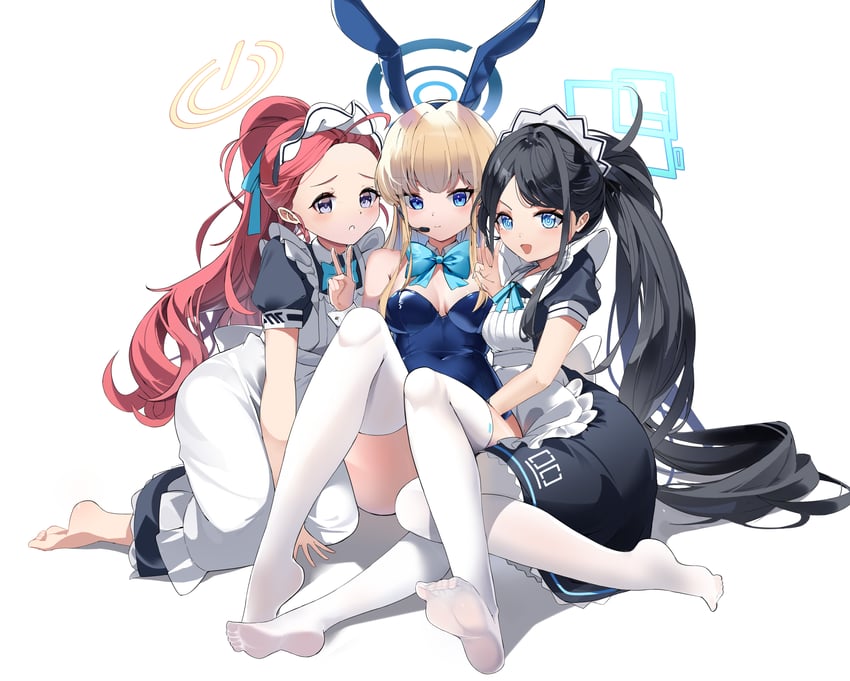toki, aris, and yuzu (blue archive) drawn by pomegranate_nana