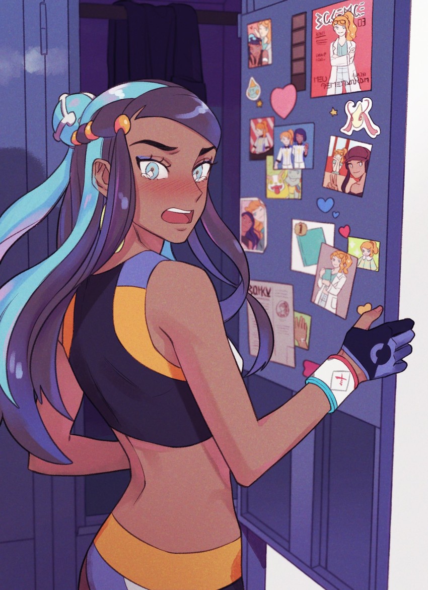nessa, sonia, yamper, milotic, and chewtle (pokemon and 3 more) drawn by chatea