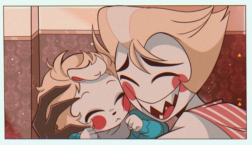 lucifer morningstar and charlie morningstar (hazbin hotel) drawn by chandllucky
