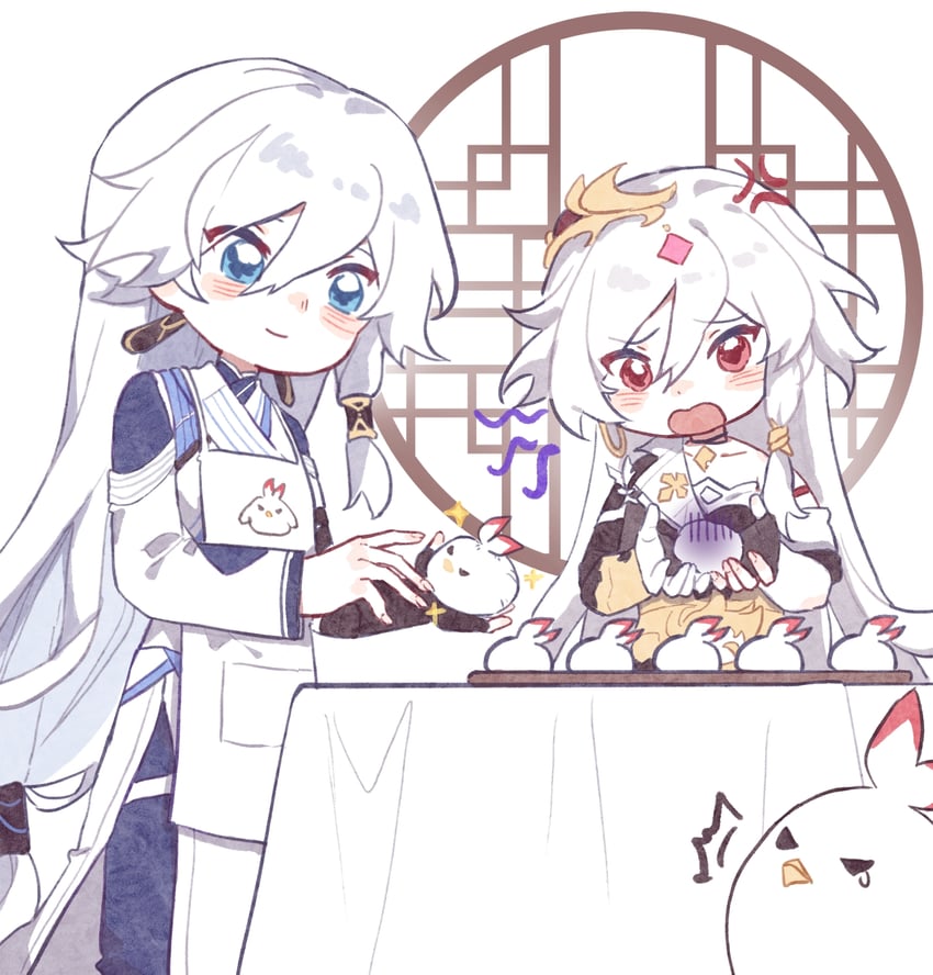 fu hua, herrscher of sentience, and jingwei (honkai and 1 more) drawn by 8785tl