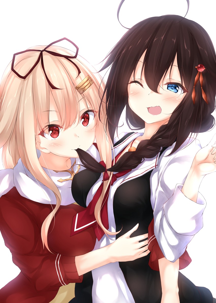shigure, yuudachi, shigure kai ni, and yuudachi kai ni (kantai collection) drawn by numpopo