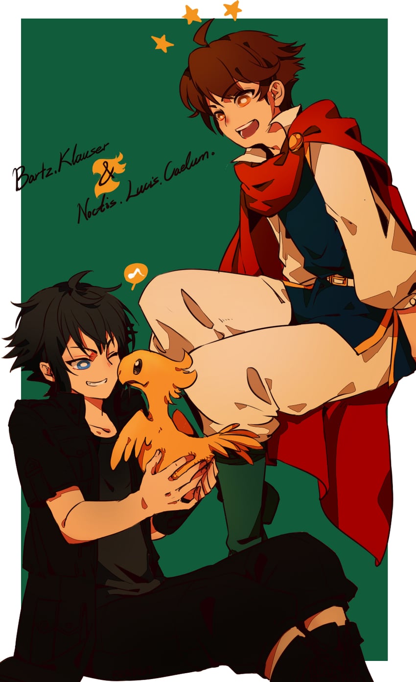 bartz klauser and noctis lucis caelum (final fantasy and 3 more) drawn by fermium.ice