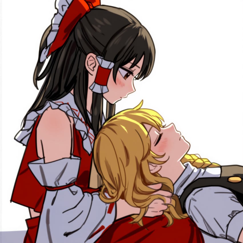 hakurei reimu and kirisame marisa (touhou) drawn by yorigamiyuri
