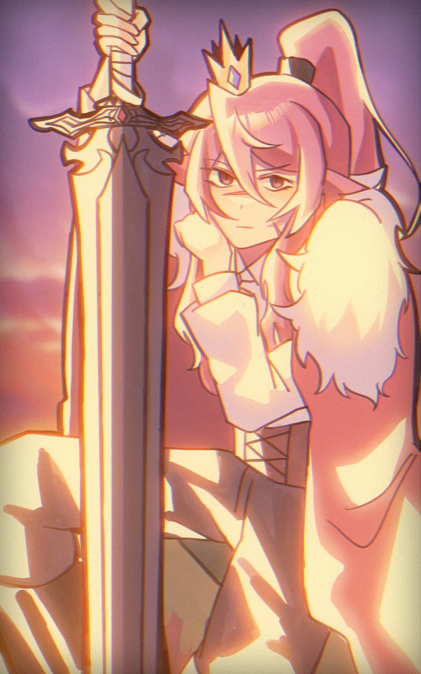technoblade (minecraft youtube and 1 more) drawn by sleepyriceball
