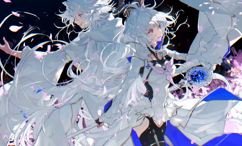 merlin and lady avalon (fate and 1 more) drawn by uda_(xax_057)