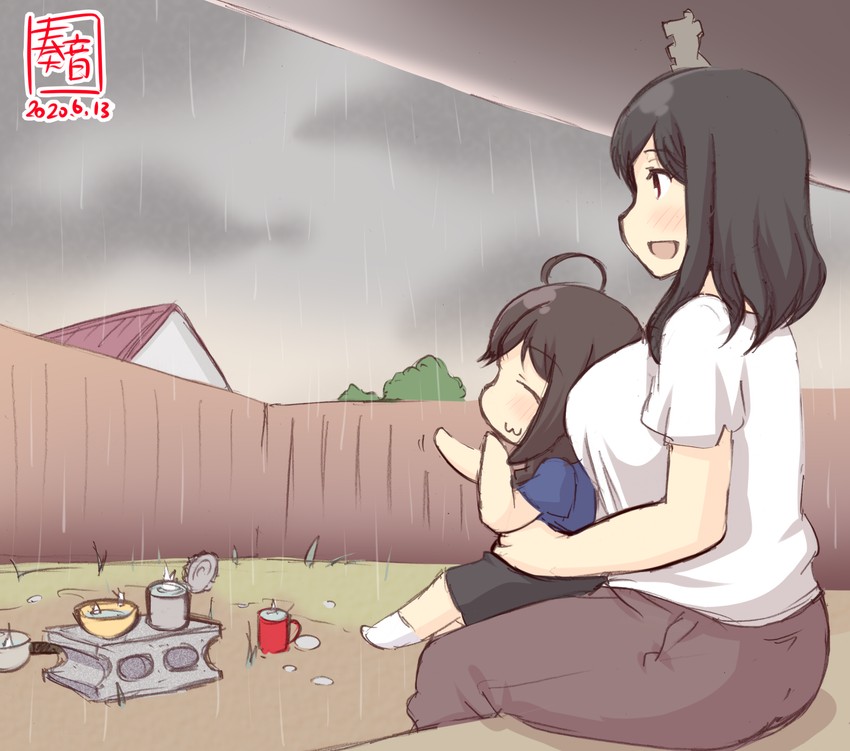 shigure and yamashiro (kantai collection) drawn by kanon_(kurogane_knights)